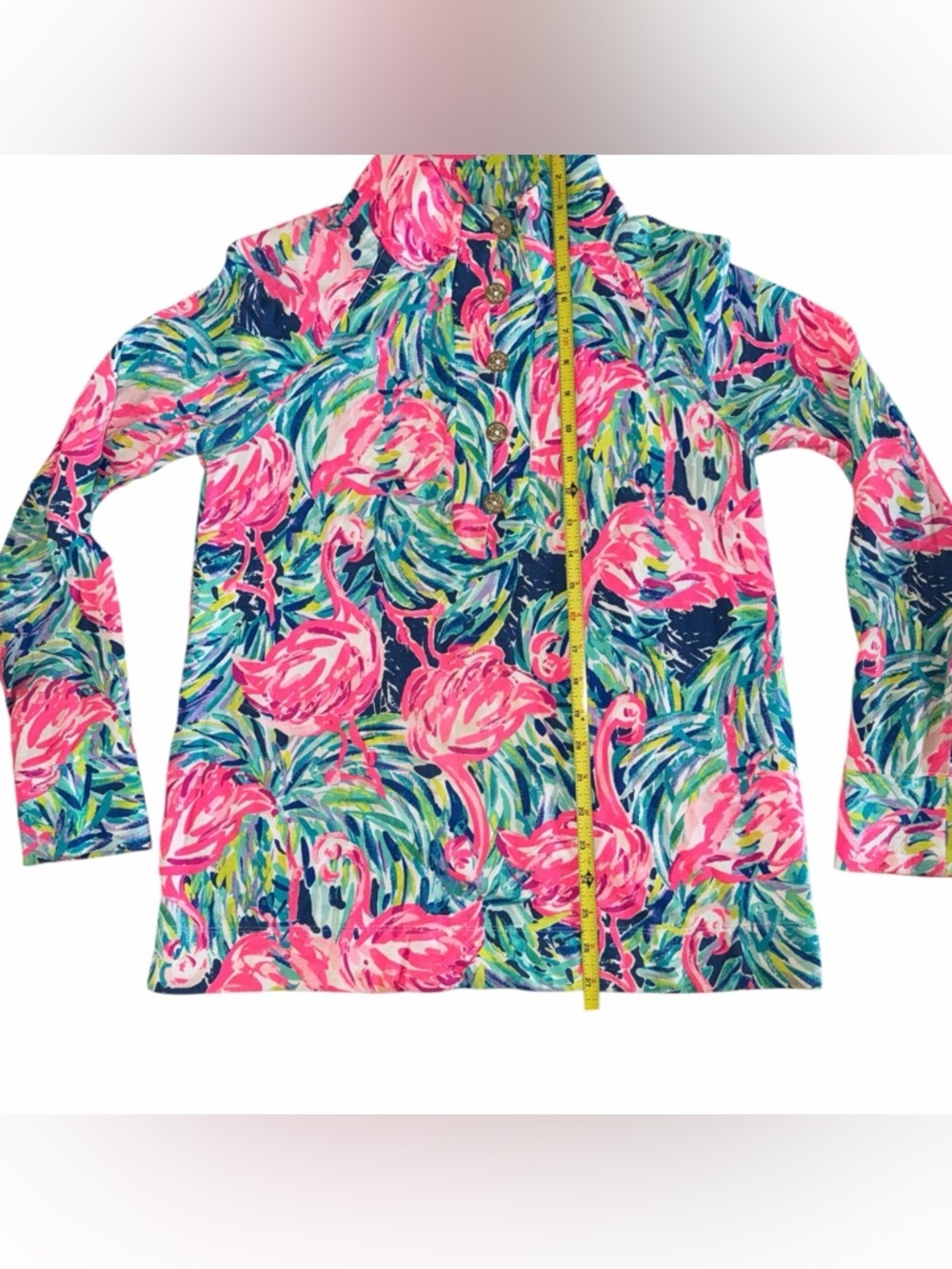 Lilly Pulitzer Flamingo Print Windsor Popover Small Resort Coastal Preppy - Picture 5 of 8